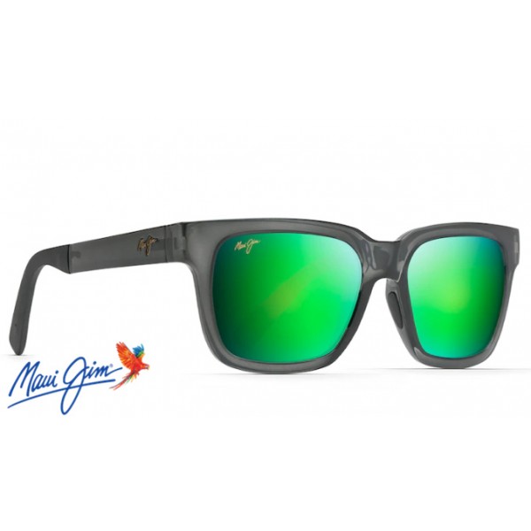 Maui Jim Mongoose sunglasses with Translucent Grey Frame and MAUIGreen
